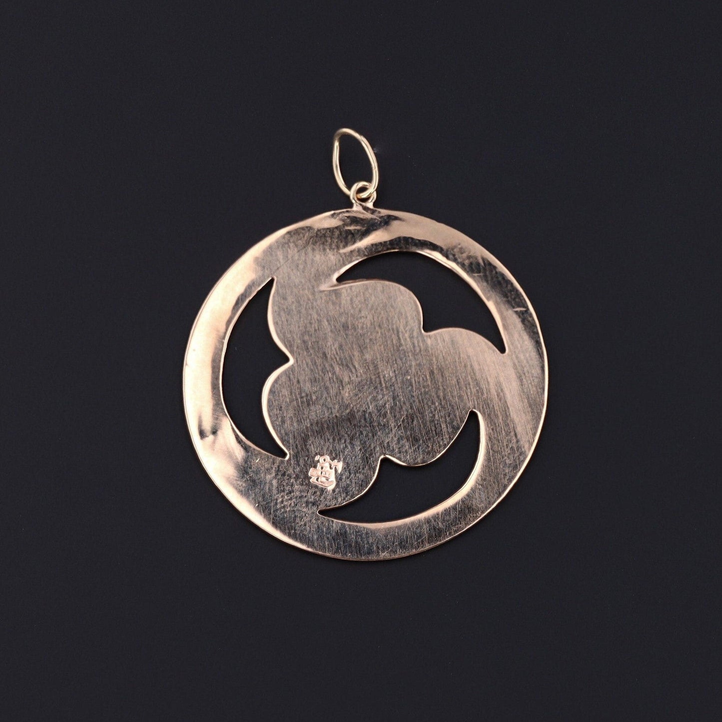 Antique Enamel Pendant of 10k Gold