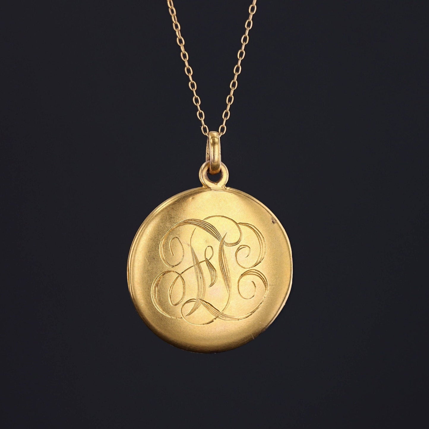 Antique Enamel Tiger Locket of 14k Gold