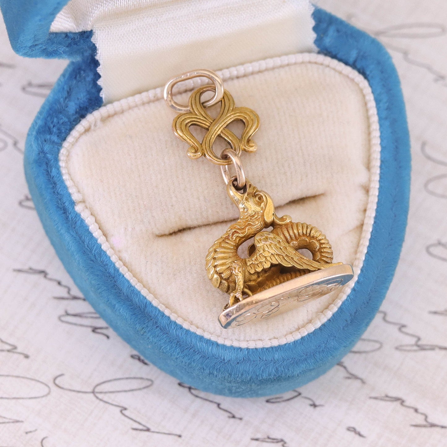 Antique Griffin Watch Fob Pendant