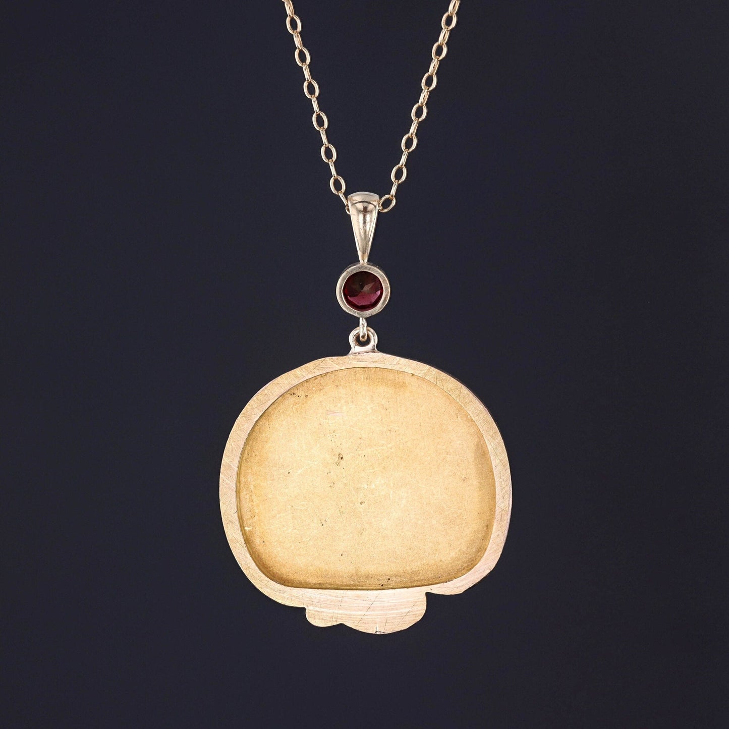 Antique Garnet Eve Necklace of 18k Gold