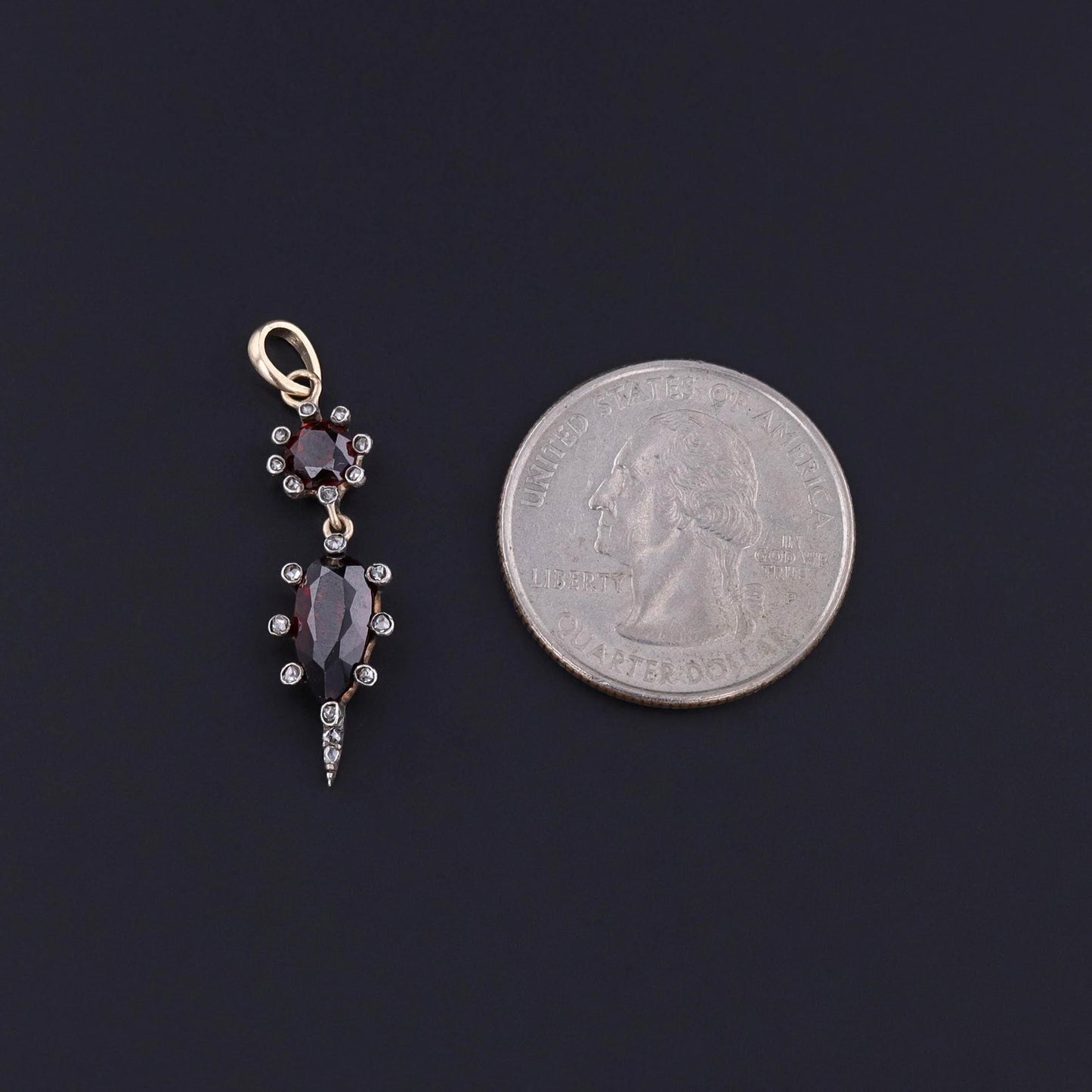 Antique Garnet and Diamond Pendant