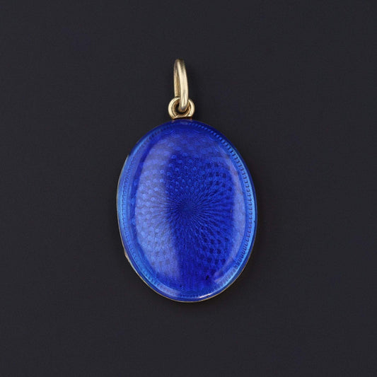 Antique Guilloche Enamel Locket | Antique Locket
