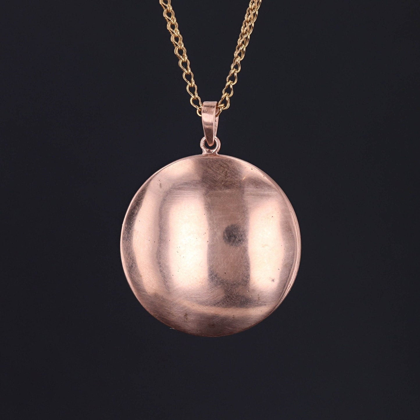 Antique Frog Shakudo Pendant Mounted in 14k Rose Gold