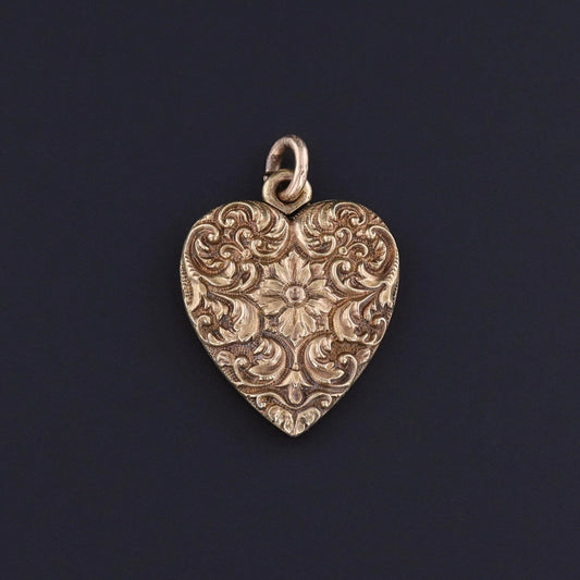 Antique Heart Locket of 14k Gold