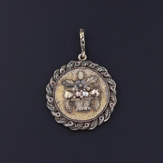 Antique Giardinetti Pendant of 10k Gold