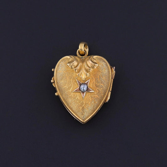 Antique Heart Locket of 14k Gold