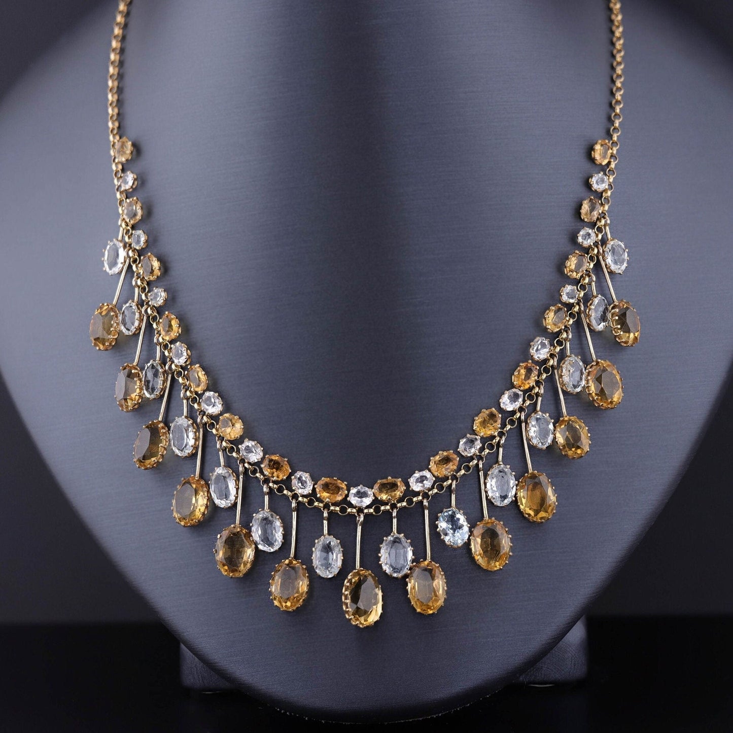 Antique Fringe Necklace of 15ct Gold