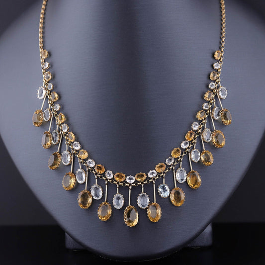 Antique Fringe Necklace of 15ct Gold