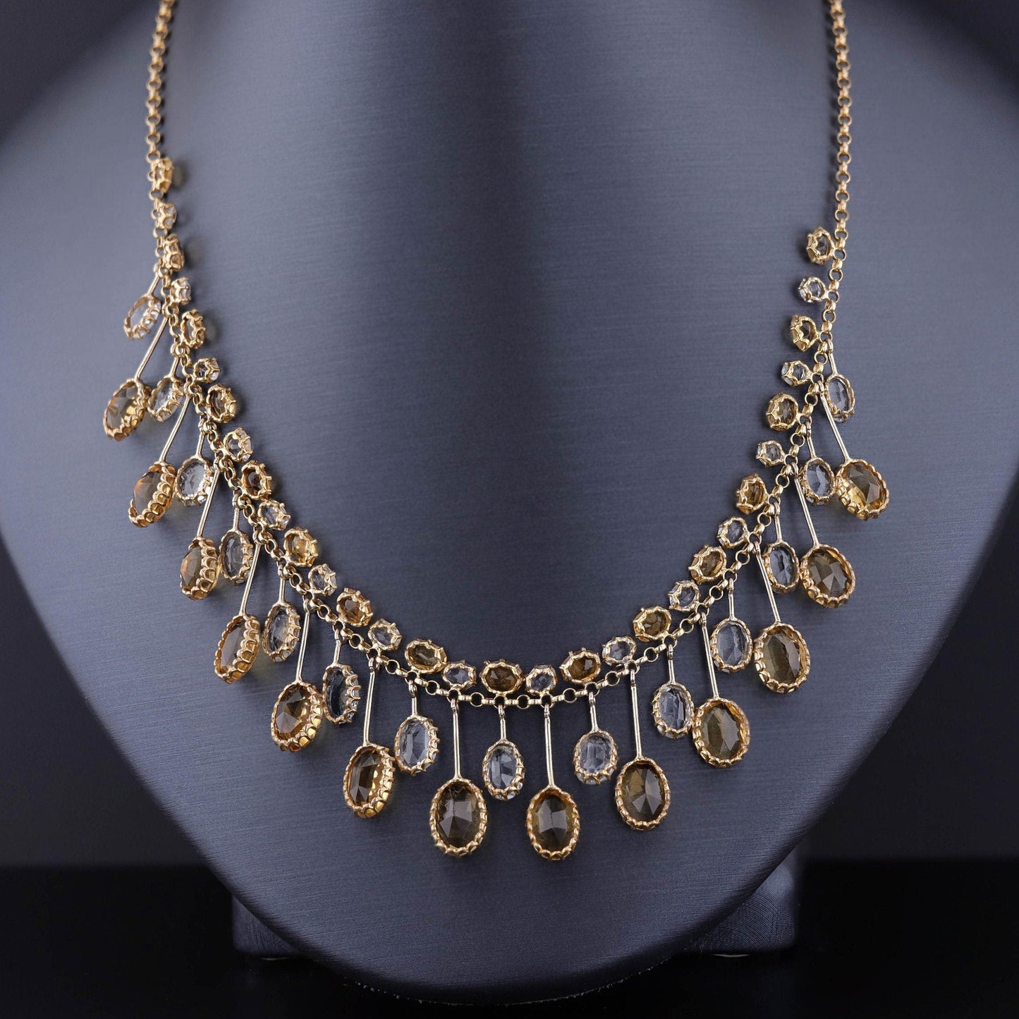 Antique Fringe Necklace of 15ct Gold