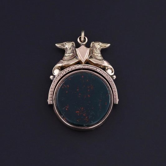 Antique Greyhound Dog Pendant of 10k Gold