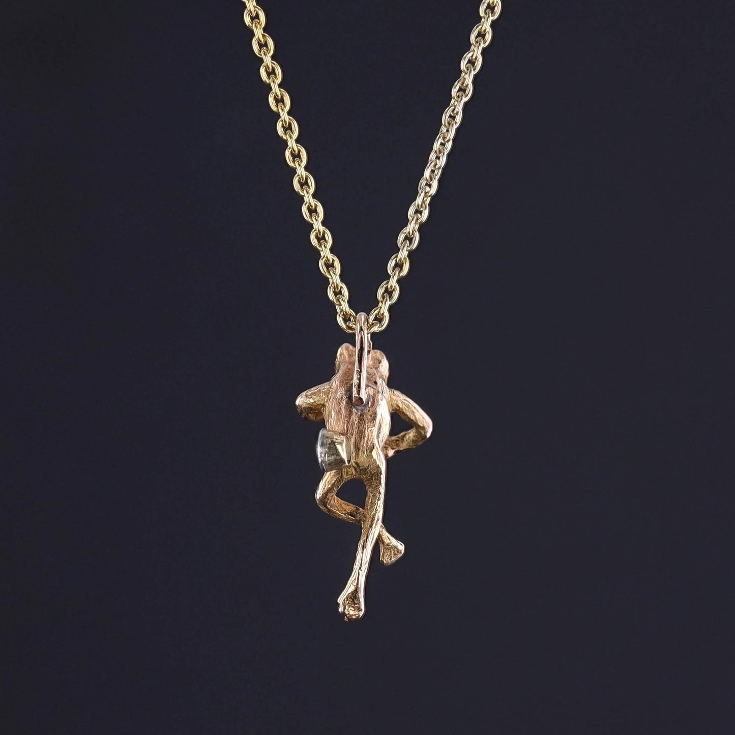 Antique Frog Necklace of 18k Gold